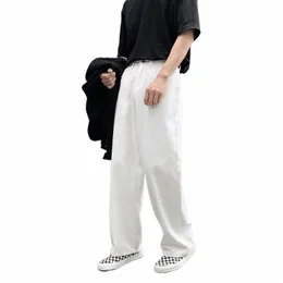 wide Leg Jeans Men Fi Casual White Jeans Men Streetwear Korean Loose Hip-hop Straight Jeans Mens Denim Trousers M-3XL 64WO#
