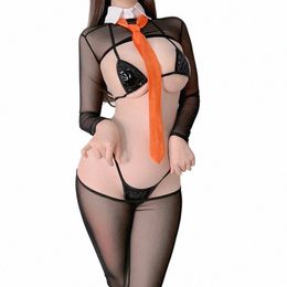 rabbit Patent Leather Bikini Swimsuits Bunny Girl Cosplay Costume Woman Sexy Lingeries Swimwear Maid See Through Outfits H3Lx#