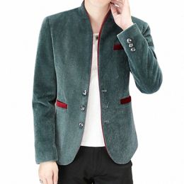 velour Retro Green Blazers Men Slim Fit Veet Claret Elegant Red Jacket For Mens Unusual Stylish Mens Clothing Claret Wedding W7rF#