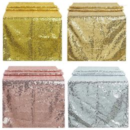 Table Skirt Sequin Runner Glitter Rose Runners Sparkly Gold Desk Cover Dustproof Heat Insulation Tablecloth Wedding Party Decor