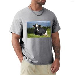 Men's Polos Cow Portrait T-Shirt Plus Sizes Tops Men Graphic T Shirts