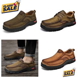 Casual Explosive shoes Men's large size men's casual GAI hot men's portable Lefu new leather shoes non smelly feet trainer Lightweight 2024 38-51