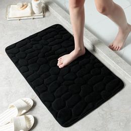 Carpets Pebble Embossed Doorway Carpet Doormat Toilet Anti-slip Mat Floor Rug