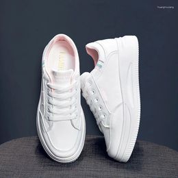 Casual Shoes White For Women 2024 Spring Autumn Versatile Platform Girls Students Korean Comfortable Walking Sports Board