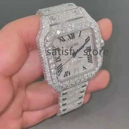 Moissanite VVS Diamond Automatic Watch Passes Diamond Tester