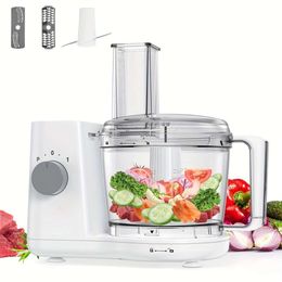 1pc Food Processor and Chopper for Dicing, Chopping, Mincing, BPA Free, Stainless Steel Blades, 500 Watt Peak Power, Vegetable Cutter, Kitchen Stuff