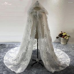 Party Dresses LZP416 Style Flowers Long Robes White Lace Hooded Women Maternity Dress Cape