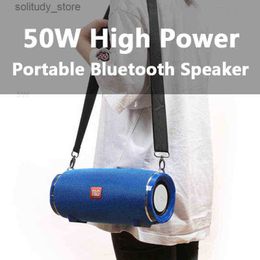 Portable Speakers 50W High Power TG187 Bluetooth Speaker Waterproof Column For PC Computer Subwoofer Boom Box Music Center FM TF T220831 Q240328