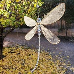 Decorative Figurines 2PCS Suncatcher Dragonfly Rainbow Maker Pendant Window Hanging Ornament With Crystals