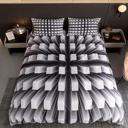 Bedding Sets Three-dimensional Black And White Set Soft Comfortable Duvet Cover For Bedroom Guest Room1 2 Pillowcases