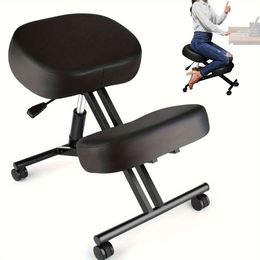 1pc Kneeling Chair, Ergonomic, Suitable for Home and Office, Adjustable, Improve Posture, Thick, Foam Cushion, with Brake Casters