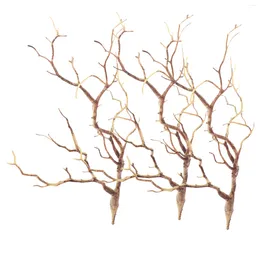 Decorative Flowers 3 Pcs Fake Tree Branch Branches For Decoration Ornament Vase Artificial Vintage Halloween