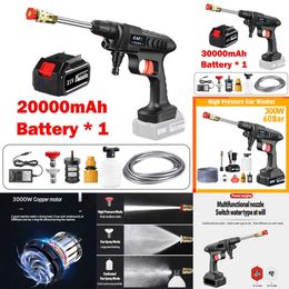 Upgrade New 300W 60bar Wireless High Pressure Wash Washer 30000mah Foam Generator Water Gun Spray Cleaner Car Washing Hine