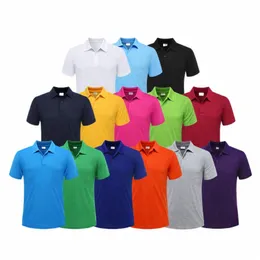 Camicia POLO con risvolto in tinta unita estiva Fi traspirante per uomo e donna Top a maniche corte ricamo personalizzato stampa LOGO 2022 NUOVO x9Go #