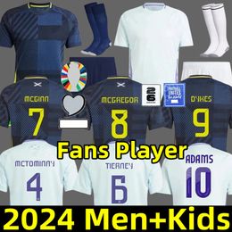 2024 Euro Cup Scotland Soccer Jerseys MCTOMINAY MCGINN McGREGOR DYKES TIERNEY ADAMS ROBERTSON 24 25 CHRISTIE ARMSRONG Kids Kits Football Shirt fans player Jersey