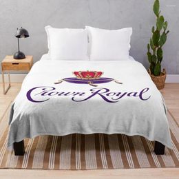 Blankets Vintage Crown Royal Throw Blanket Soft Plush Plaid Thermal For Travel Flannel