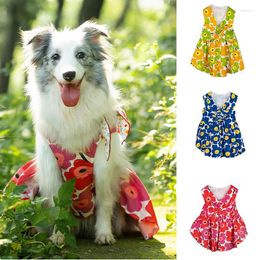 Dog Apparel Harness Dress For Medium Large Dogs Summer Breathable Skirt Outdoor Clothes Pet Items