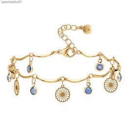 Anklets Zircon Small Flower Anklet Womens Fashion Trend High Jewellery Beach Accessories SAB670L2403