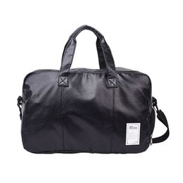 Duffel Bags Large Men PU Leather Travel Duffle Bag Women Hand Luggage Waterproof Sports Gym Weekend Handbag Business Mochilas219S