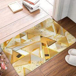 Carpets Yellow Triangles Pattern Anti-Slip Rug Doormat Kitchen Mat Hallway Carpet Bedroom Decor