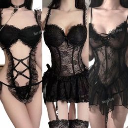 sexy Lingerie Women Maid Dr Cosplay Uniform Servant Lolita Dr Exotic Apparel Lace Dr Babydoll Erotic Costume Role Play B1cb#