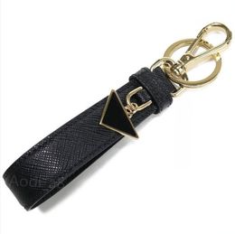 Metal Leather Key Buckle keyrings Luxury Designer Keychains Brand Key chain Prad Car key Rings for Charm Men Women Jewellery Gifts