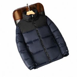 casual 2023 Autumn Winter Men's Duck Down Jackets Patchwork Colour Thick Warm Top Parkas Youth Outwear Stand-Collar Puffer Coats x60F#