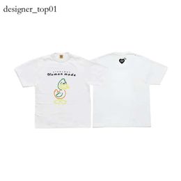 Human Make Japanese Trendy Brand Mens Designer T Shirts Loose Fitting with Sulphur Cotton Polar Bear Duck Cute Animal Letter Print Cotton Human Made Shirt 4032