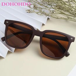 Sunglasses DOHOHDO Large Face Square Polarized Women 2024 Trend Men Sun Glasses Fashion Sunshade Female Eyewear Shades UV400