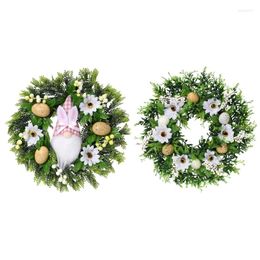 Decorative Flowers Window Wall Decorations And Celebration Easter Wreath Essential Front Door