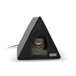 Mats K&H Pet Products Heated AFrame Indoor/Outdoor Shelter Gray/Black 18 X 14 Inches 20 Watts