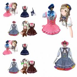 japanese Anime Love Live Tojo/ Umi/ Eli/ Hanayo/Nico/Rin Candy Maid Uniform Princ Lolita Dr Cosplay Costume l7aT#