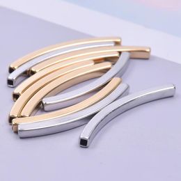 Charms Simplicity Mixed Plain Tube With Hole Charm DIY Bracelets Anklets Necklace Materials Silver/Gold Color Stainless Steel Pendants