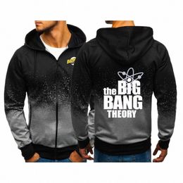 the Big Bang Theory Printed 2021 Spring Autumn Jackets Zipper Punk Casual Harajuku Gradient Color Gradient Hoodies Hooded Coats n022#
