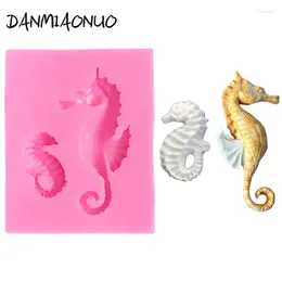 Baking Moulds DANMIAONUO A1007029 Seahorse Silicone Form Cake Fondant Border Silicon Mould Food Sweets Confeitaria Bolo Ferramentas