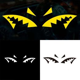 Upgrade 1-5 Pairs Creative Car Sticker Reflective Shark Fin Antenna Shark Mouth Vinyl Decal Car Accessories Decoration Stickers