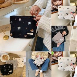 2024 Cartoon Dog Travel Cosmetic Bag Portable Makeup Storage Bag Purses Women Large Capacity Zipper Make Up Organiser Storage Clutch