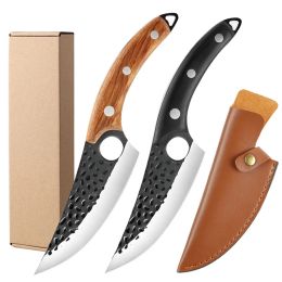 Knives Butcher Boning Knife Handmade Stainless Steel Kitchen Knife Cleaver Barbecue Meat Cleaver Vegetable and Fruit Slicing Knife