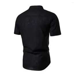 Men's T Shirts Men Stand Collar Shirt Elegant Slim Fit Summer For Formal Business Events Soft Breathable