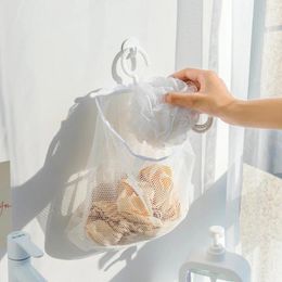 Storage Bags Bag Mesh Hanging Portable Clothespin Breathable Versatile Peg White Holder Travel