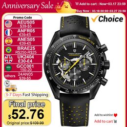 PAGANI DESIGN Quartz Mens Watches Moon Top brand Luxury Watch Men Skeleton Sport Chronograph AR Sapphire Wrist 240328