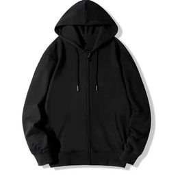 Men's Hoodies Sweatshirts Zip Up Hoodies Autumn Hooded Sweatshirts Mens Hoodie Cardigan Solid Colour Classic Jacket Men Coat Men Clothing 24328