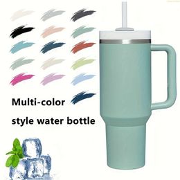 40oz Stainless Steel Insulated Mug with Handle, Straw, Leak-proof Design Keep Drinks Cold Hours - Perfect for Outdoor Enthusiasts and Travelers
