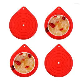 Table Mats Pot Silicone Pad Set Of 4 Household Dishes Holders Anti-Scald Space Saving Mat For Oven Dining