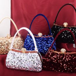 Evening Bags Luxury Women Bag Fashion Design High Quality Metallic Sequins Clutch Purse Female Dinner Party Wedding Handbag Satchel