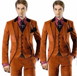 wedding Suit For Men Luxury Formal Ocn Clothing Veet Classic Slim Fitted Male Blazer 3 Pieces Carnival Costume Suit G5OO#