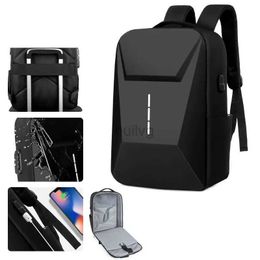 Laptop Cases Backpack Hardshell Large Capacity Mens Casual Lightweight Password Lock Waterproof Travel Bag 15.6-inch Anti-theft 24328