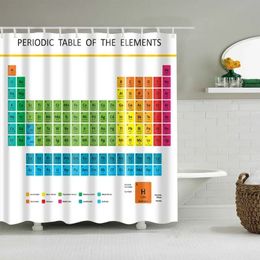 Eriodic Table of The Elements Shower Curtain Bathroom Waterproof Fabric Washable Bath Screen Decor 240X180cm Curtains 240328