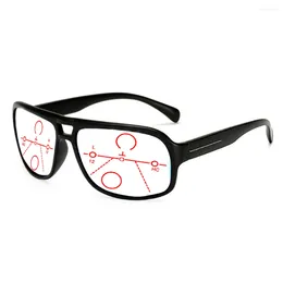 Sunglasses Oversized TR90 Classic Retro Square Progressive Multi-focus Reading Glasses 0.75 1 1.25 1.5 1.75 2 2.25 2.5 2.75 To 4