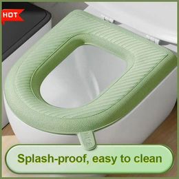 Toilet Seat Covers Cover Bathroom Warmer EVA Waterproof Pad Removable Household Too